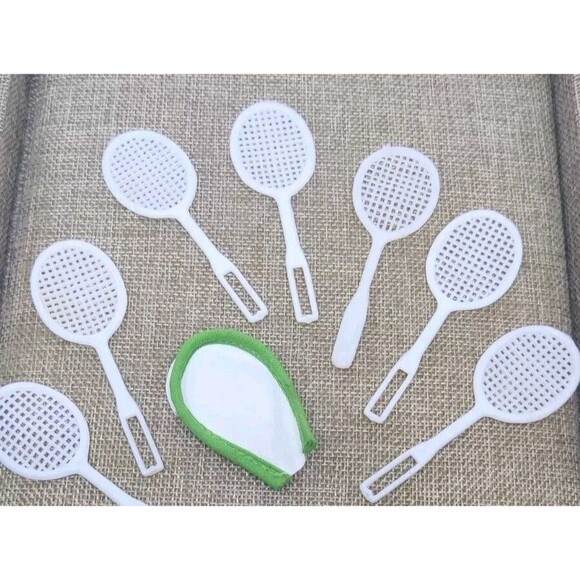 Vintage Barbie 1980s Tennis Rackets Case Megaphone Sports Sport Ken 10 Piece Lot - Picture 2 of 11